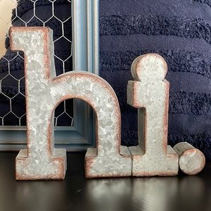 Hobby Lobby Rustic “hi” wall art